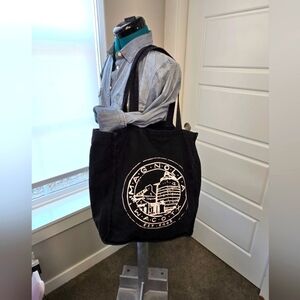 MAGNOLIA BLACK COTTON TOTE BAG WACO TEXAS HGTV SILOS TRAVEL VACATION WOMEN OS